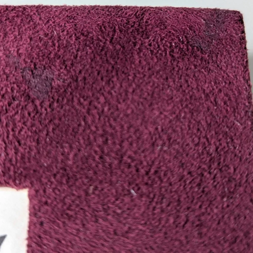 Burgundy Velvet Covered Embroidered Lined Journal With Ribbon Bookmark